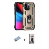 MARSİLYAN™- iPhone 13 Pro Max Kılıf Ahenk Klasik Koleksiyonu - Siyah Bilvis Hayalet Cam Ekran Koruyucu + Shine Kamera Lens Koruma Cam - MI