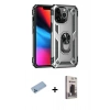 MARSİLYAN™- iPhone 13 Pro Max Kılıf Ahenk Klasik Koleksiyonu - Siyah Bilvis Hayalet Cam Ekran Koruyucu + Shine Kamera Lens Koruma Cam - MI