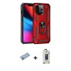 MARSİLYAN™- iPhone 13 Pro Max Kılıf Ahenk Klasik Koleksiyonu - Siyah Bilvis Hayalet Cam Ekran Koruyucu + Shine Kamera Lens Koruma Cam - MI