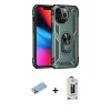 MARSİLYAN™- iPhone 13 Pro Max Kılıf Ahenk Klasik Koleksiyonu - Siyah Bilvis Hayalet Cam Ekran Koruyucu + Shine Kamera Lens Koruma Cam - MI