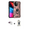 MARSİLYAN™- iPhone 13 Pro Max Kılıf Ahenk Klasik Koleksiyonu - Siyah Bilvis Hayalet Cam Ekran Koruyucu + Pers Alüminyum Kamera Lens - GI