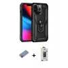 MARSİLYAN™- iPhone 13 Pro Max Kılıf Ahenk Klasik Koleksiyonu - Siyah Bilvis Hayalet Cam Ekran Koruyucu + Shine Kamera Lens Koruma Cam - PE