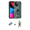 MARSİLYAN™- iPhone 13 Pro Max Kılıf Ahenk Klasik Koleksiyonu - Siyah Bilvis Hayalet Cam Ekran Koruyucu + Shine Kamera Lens Koruma Cam - PE