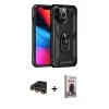 MARSİLYAN™- iPhone 13 Pro Max Kılıf Ahenk Klasik Koleksiyonu - Siyah Bilvis Hayalet Cam Ekran Koruyucu + Raze Metal Kamera Lens - GD