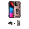 MARSİLYAN™- iPhone 13 Pro Max Kılıf Ahenk Klasik Koleksiyonu - Siyah Bilvis Hayalet Cam Ekran Koruyucu + Raze Metal Kamera Lens - GD