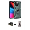 MARSİLYAN™- iPhone 13 Pro Max Kılıf Ahenk Klasik Koleksiyonu - Siyah Bilvis Hayalet Cam Ekran Koruyucu + Raze Metal Kamera Lens - GD