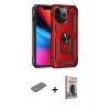 MARSİLYAN™- iPhone 13 Pro Max Kılıf Ahenk Klasik Koleksiyonu - Siyah Bilvis Hayalet Cam Ekran Koruyucu + Renkli Kamera Lens Koruma Cam - SI