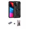 MARSİLYAN™- iPhone 13 Pro Max Kılıf Ahenk Klasik Koleksiyonu - Siyah Bilvis Hayalet Cam Ekran Koruyucu + Renkli Kamera Lens Koruma Cam - SI