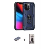 MARSİLYAN™- iPhone 13 Pro Max Kılıf Ahenk Klasik Koleksiyonu - Siyah Bilvis Hayalet Cam Ekran Koruyucu + Renkli Kamera Lens Koruma Cam - SI