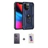 MARSİLYAN™- iPhone 13 Pro Max Kılıf Ahenk Klasik Koleksiyonu - Siyah Joko 5D Cam + Neon Fosforlu Kamera Lens - BZ