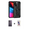 MARSİLYAN™- iPhone 13 Pro Max Kılıf Ahenk Klasik Koleksiyonu - Siyah Joko 5D Cam + Neon Fosforlu Kamera Lens - BZ