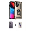 MARSİLYAN™- iPhone 13 Pro Max Kılıf Ahenk Klasik Koleksiyonu - Siyah Joko 5D Cam + Neon Fosforlu Kamera Lens - BZ