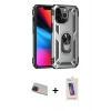 MARSİLYAN™- iPhone 13 Pro Max Kılıf Ahenk Klasik Koleksiyonu - Siyah Joko 5D Cam + Rainbow Kamera Lens Koruma Cam - KI