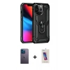 MARSİLYAN™- iPhone 13 Pro Max Kılıf Ahenk Klasik Koleksiyonu - Siyah Joko 5D Cam + Neon Fosforlu Kamera Lens - MI