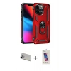 MARSİLYAN™- iPhone 13 Pro Max Kılıf Ahenk Klasik Koleksiyonu - Siyah Joko 5D Cam + Rainbow Kamera Lens Koruma Cam - MR