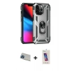 MARSİLYAN™- iPhone 13 Pro Max Kılıf Ahenk Klasik Koleksiyonu - Siyah Joko 5D Cam + Rainbow Kamera Lens Koruma Cam - MI