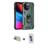 MARSİLYAN™- iPhone 13 Pro Max Kılıf Ahenk Klasik Koleksiyonu - Siyah Joko 5D Cam + Rainbow Kamera Lens Koruma Cam - REGD