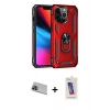 MARSİLYAN™- iPhone 13 Pro Max Kılıf Ahenk Klasik Koleksiyonu - Siyah Joko 5D Cam + Rainbow Kamera Lens Koruma Cam - MI