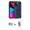 MARSİLYAN™- iPhone 13 Pro Max Kılıf Ahenk Klasik Koleksiyonu - Siyah Joko 5D Cam + Rainbow Kamera Lens Koruma Cam - MI