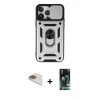 MARSİLYAN™- iPhone 13 Pro Max Kılıf Ahenk Klasik - Şeffaf 360 Full Body Arka Koruyucu + Pers Alüminyum Kamera Lens - GD