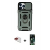 MARSİLYAN™- iPhone 13 Pro Max Kılıf Ahenk Klasik - Şeffaf 360 Full Body Arka Koruyucu + Pers Alüminyum Kamera Lens - KI