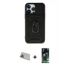 MARSİLYAN™- iPhone 13 Pro Max Kılıf Ahenk Klasik - Şeffaf 360 Full Body Arka Koruyucu + Rainbow Kamera Lens Koruma Cam - MR