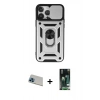 MARSİLYAN™- iPhone 13 Pro Max Kılıf Ahenk Klasik - Şeffaf 360 Full Body Arka Koruyucu + Rainbow Kamera Lens Koruma Cam - MI
