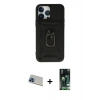MARSİLYAN™- iPhone 13 Pro Max Kılıf Ahenk Klasik - Şeffaf 360 Full Body Arka Koruyucu + Rainbow Kamera Lens Koruma Cam - MI