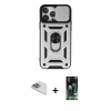 MARSİLYAN™- iPhone 13 Pro Max Kılıf Ahenk Klasik - Şeffaf 360 Full Body Arka Koruyucu + Pers Alüminyum Kamera Lens - SABE