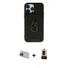 MARSİLYAN™- iPhone 13 Pro Max Kılıf Ahenk Klasik - Şeffaf Maxco Cam Ekran Koruyucu + Rainbow Kamera Lens Koruma Cam - MI