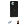 MARSİLYAN™- iPhone 13 Pro Max Kılıf Ahenk Klasik - Şeffaf Maxco Cam Ekran Koruyucu + Shine Kamera Lens Koruma Cam - MI