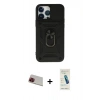 MARSİLYAN™- iPhone 13 Pro Max Kılıf Ahenk Klasik - Şeffaf Pasifik Cam Ekran Koruyucu + Kırmızı Rainbow Kamera Lens Koruma Cam