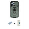 MARSİLYAN™- iPhone 13 Pro Max Kılıf Ahenk Klasik - Şeffaf Pasifik Cam Ekran Koruyucu + Shine Kamera Lens Koruma Cam - MI