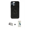 MARSİLYAN™- iPhone 13 Pro Max Kılıf Ahenk Klasik - Şeffaf Pasifik Cam Ekran Koruyucu + Rainbow Kamera Lens Koruma Cam - MR