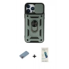 MARSİLYAN™- iPhone 13 Pro Max Kılıf Ahenk Klasik - Şeffaf Pasifik Cam Ekran Koruyucu + Shine Kamera Lens Koruma Cam - PE