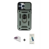 MARSİLYAN™- iPhone 13 Pro Max Kılıf Ahenk Klasik - Şeffaf Pasifik Cam Ekran Koruyucu + Pers Alüminyum Kamera Lens - GI