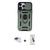 MARSİLYAN™- iPhone 13 Pro Max Kılıf Ahenk Klasik - Şeffaf Pasifik Cam Ekran Koruyucu + Pers Alüminyum Kamera Lens - LT