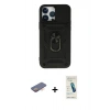 MARSİLYAN™- iPhone 13 Pro Max Kılıf Ahenk Klasik - Şeffaf Pasifik Cam Ekran Koruyucu + Renkli Kamera Lens Koruma Cam - TU
