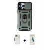 MARSİLYAN™- iPhone 13 Pro Max Kılıf Ahenk Klasik - Şeffaf Pasifik Cam Ekran Koruyucu + Shine Kamera Lens - GD