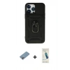 MARSİLYAN™- iPhone 13 Pro Max Kılıf Ahenk Klasik - Şeffaf Pasifik Cam Ekran Koruyucu + Shine Kamera Lens Koruma Cam - GI