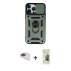 MARSİLYAN™- iPhone 13 Pro Max Kılıf Ahenk Klasik - Siyah 6D Mat Seramik Hayalet Nano Ekran Koruyucu + Pers Alüminyum Kamera Lens - GI