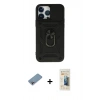 MARSİLYAN™- iPhone 13 Pro Max Kılıf Ahenk Klasik - Siyah 6D Mat Seramik Hayalet Nano Ekran Koruyucu + Shine Kamera Lens Koruma Cam - GI