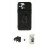 MARSİLYAN™- iPhone 13 Pro Max Kılıf Ahenk Klasik - Siyah 6D Mat Seramik Hayalet Nano Ekran Koruyucu + Raze Metal Kamera Lens - GD