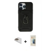 MARSİLYAN™- iPhone 13 Pro Max Kılıf Ahenk Klasik - Siyah 6D Mat Seramik Hayalet Nano Ekran Koruyucu + Pers Alüminyum Kamera Lens - GD