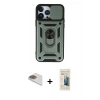 MARSİLYAN™- iPhone 13 Pro Max Kılıf Ahenk Klasik - Siyah 6D Mat Seramik Hayalet Nano Ekran Koruyucu + Pers Alüminyum Kamera Lens - GD