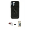 MARSİLYAN™- iPhone 13 Pro Max Kılıf Ahenk Klasik - Siyah 6D Mat Seramik Hayalet Nano Ekran Koruyucu + Pers Alüminyum Kamera Lens - KI