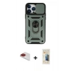 MARSİLYAN™- iPhone 13 Pro Max Kılıf Ahenk Klasik - Siyah 6D Mat Seramik Hayalet Nano Ekran Koruyucu + Pers Alüminyum Kamera Lens - KI