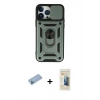 MARSİLYAN™- iPhone 13 Pro Max Kılıf Ahenk Klasik - Siyah 6D Mat Seramik Hayalet Nano Ekran Koruyucu + Shine Kamera Lens Koruma Cam - MI