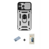 MARSİLYAN™- iPhone 13 Pro Max Kılıf Ahenk Klasik - Siyah 6D Mat Seramik Hayalet Nano Ekran Koruyucu + Shine Kamera Lens Koruma Cam - MI