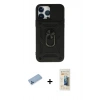 MARSİLYAN™- iPhone 13 Pro Max Kılıf Ahenk Klasik - Siyah 6D Mat Seramik Hayalet Nano Ekran Koruyucu + Shine Kamera Lens Koruma Cam - MI